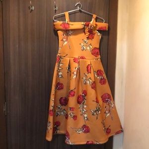 Girls party wear cold shoulder dress